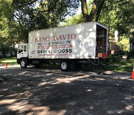 Riverwoods movers from King David Moving & Storage loading a moving truck